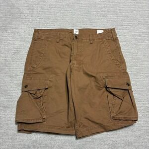 Gap y2k 2000s long and baggy relaxed fit brown skater cargo shorts